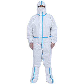 Roupa de proteção médica descartável branca